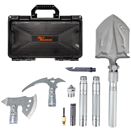 32004 – MILEMARKER Survival Kit, For Use When Camping/ Trekking/ Emergency Situation With Axe/ Attack Cone/ Flint/ Wh...